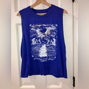 NWOT - Spiritual Gangster - Blue Graphic Muscle Tee - M